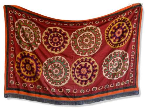 Embroidered Silk Suzani From Bokhara