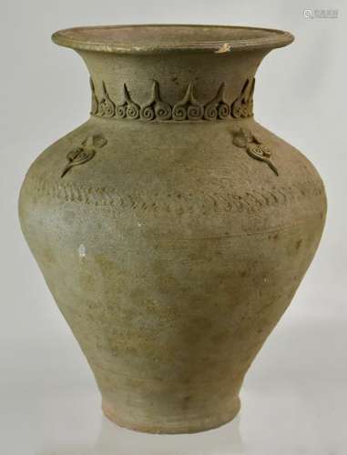 Red Stoneware Urn