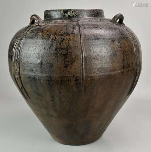 Iron Brown Glazed Storage Pot