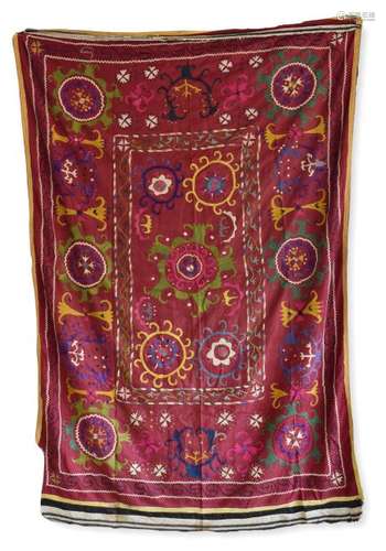 Embroidered Silk Suzani From Samarkand