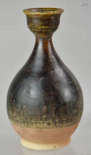 Thai Stoneware Pear Shaped Bottle
