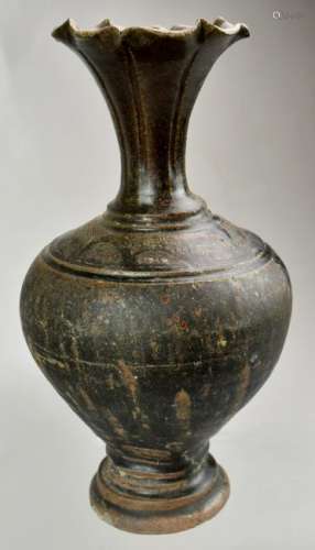 Iron Brown Glazed Urn