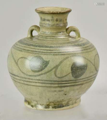 Thai Celadon Stoneware Bottle