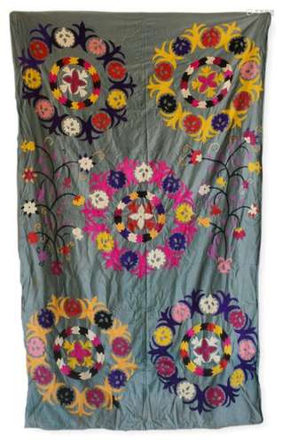 Embroidered Silk Suzani From Samarkand