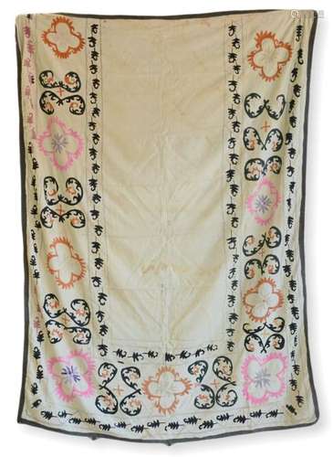 A Finely Embroidered Silk Prayer Suzani