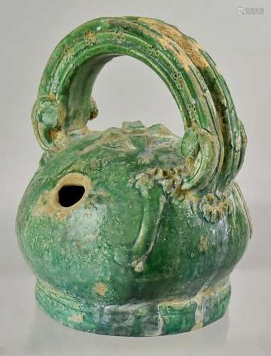 Vietnamese Green Glazed Lime Pot