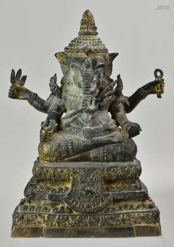 Seated Figure of a Four-Armed Ganesh