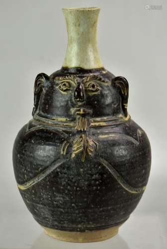 Stoneware Gourd Shaped Bottle