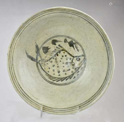 Blue And White Stoneware Serving Dish