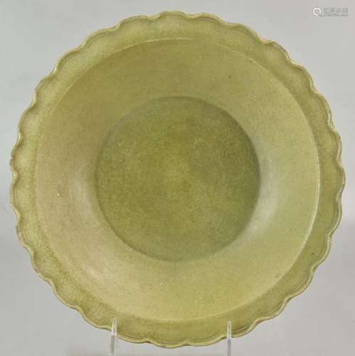 Green Glazed Stoneware Bowl