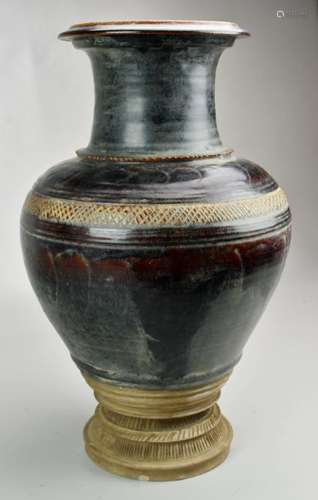 Stoneware Urn With Tall Neck