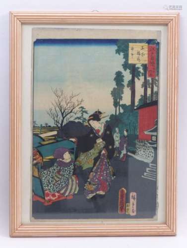 Utagawa Hiroshige â Szene aus dem Alltagsleben in Edo