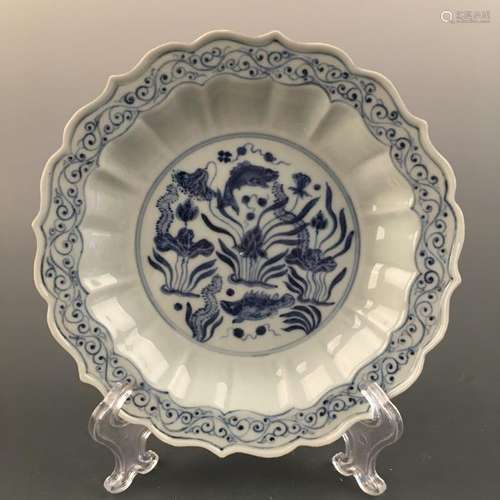 Chinese Blue-White 'Lotus' Dish