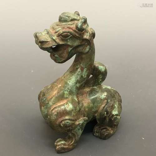 Chinese Bronze Ruishou Figure