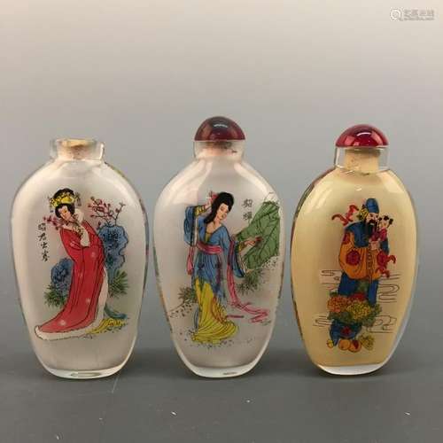 3 Chinese Snuff Bottle