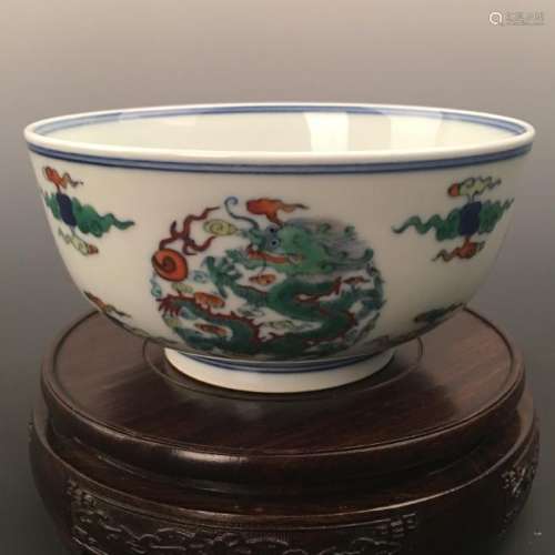 Chinese Doucai Chicken Cup