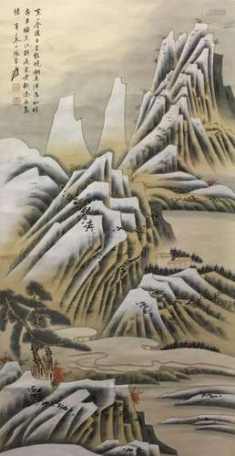 Chinese Hanging Scroll of Mountains