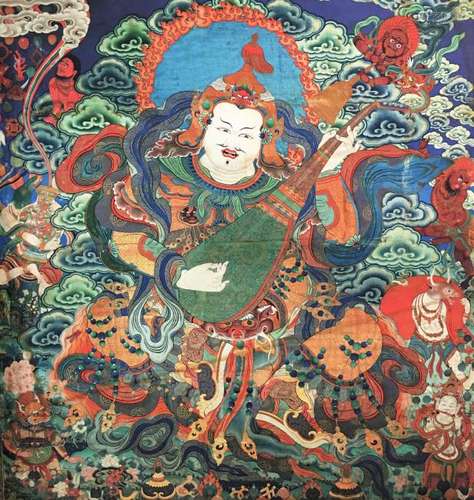 Chinese Thangka Painting of Virudhaka