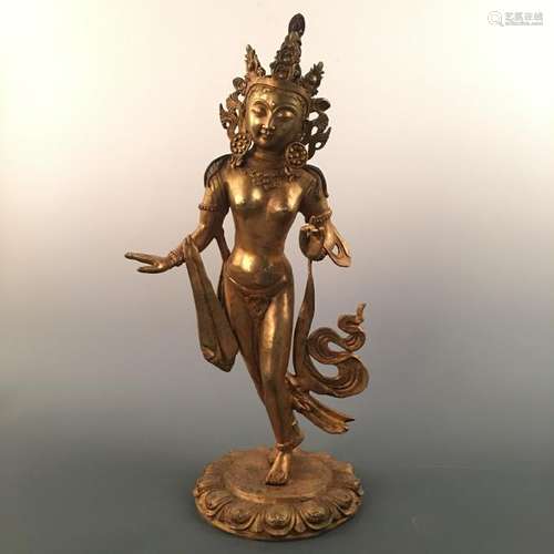 Chinese Gilt Bronze Buddha Figure