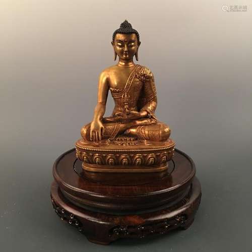 Chinese Gilt Bronze Buddha Statue