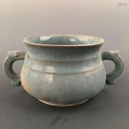 Chinese Celadon Glazed Censer