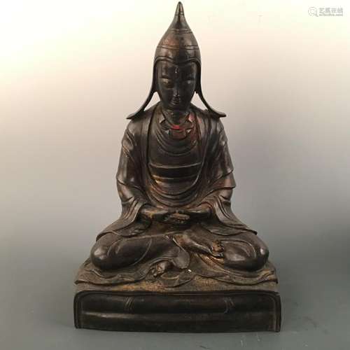 Chinese Bronze Lama Figure