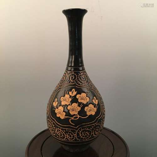 Chinese Cizhou Kiln Pottery Yuhuchun Vase