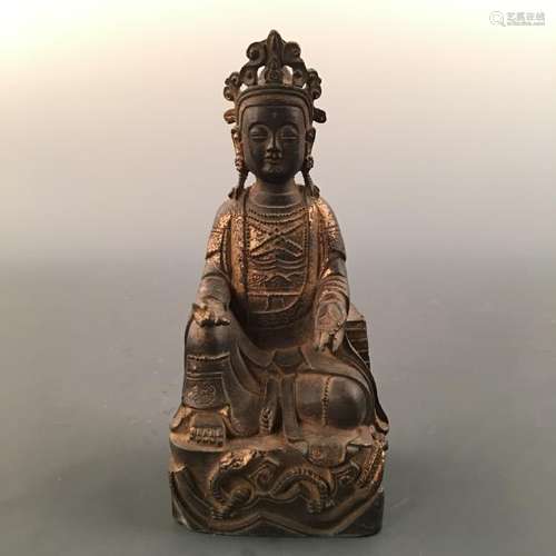 Chinese Bronze Guanyin Figure