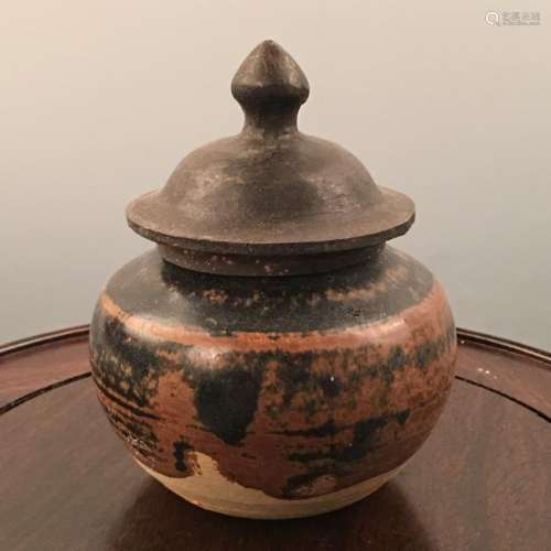 Chinese Yue Ware Jar and Cover