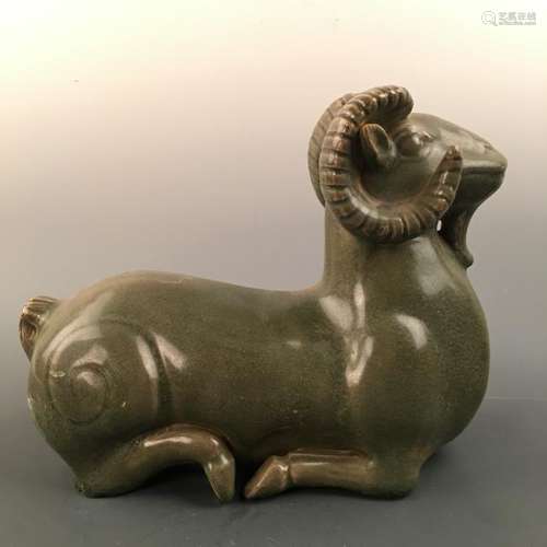 Chinese Yue Ware Ram Figure