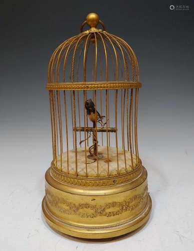 Singing Bird in Cage Automaton from France