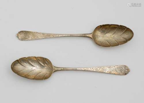 (2) 1779 Thomas Tookey Sterling Repousse Spoons