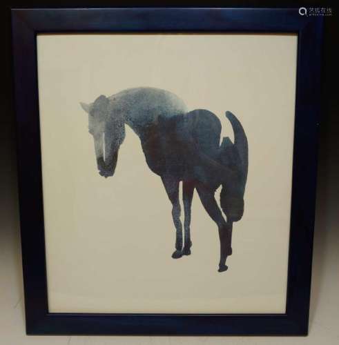 Blue Horse Offset Lithograph