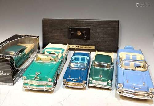 (5) Diecast 1955, 56 & 57 Belairs