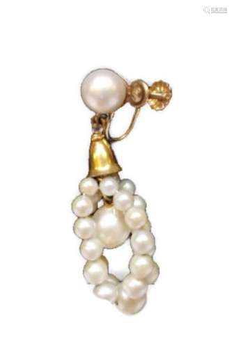 Single 14K Gold and Pearl Earring