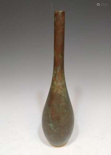 Japanese Bronze Bottle Vase