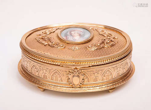 GILT BRONZE JEWEL CASE