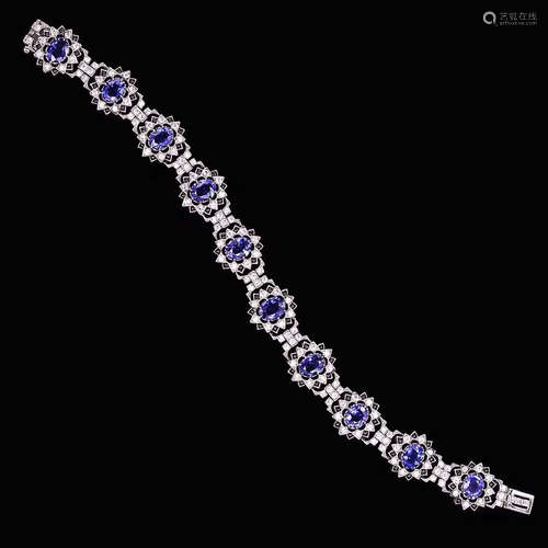 SAPPHIRE DIAMOND BRACELET