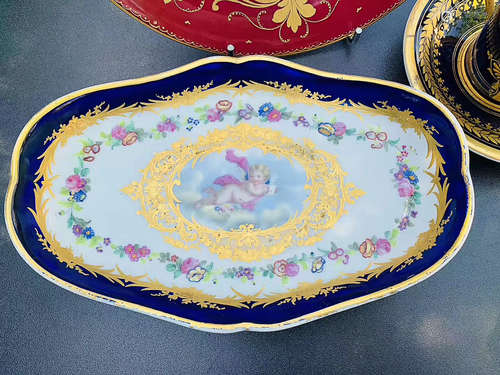 VERY RARE FRENCH ROYAL SEVRES PORCELAIN PLATE