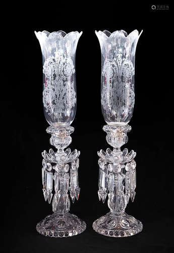 BACCARAT CRYSTAL CANDLE STANDS