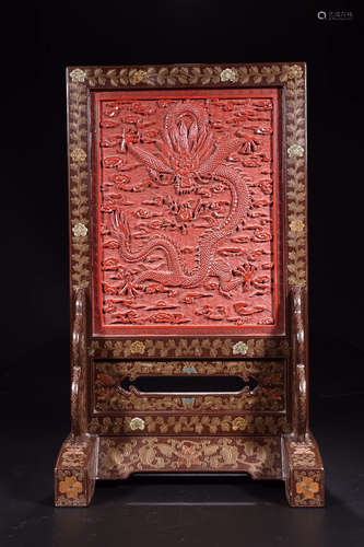 TIHONG DRAGON PATTERN TABLE PLAQUE