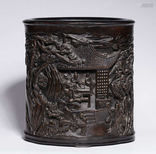 CHENXIANG WOOD SHANSHUI PEN HOLDER