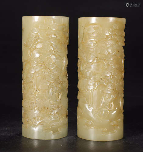 HETIAN JADE INCENSE TUBE FOR 2