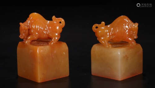 FUGUANG MARK TIANHUANG STONE COW SEAL FOR 2