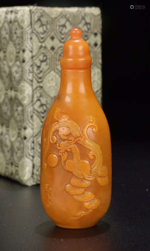 TIANHUANG STONE TIGER PATTERN SUNFF BOTTLE