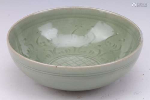 [CHINESE]SONG DYNASTY STLYED LONG QUAN KILN MADE BLUE GLAZED BOWL W:7.50