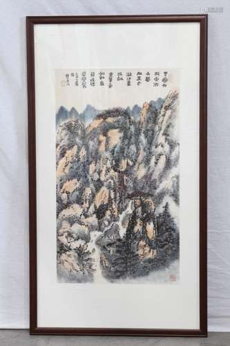 [CHINESE]LAI SHAO QI MARKED TRADITIONAL CHINESE PAINTING OF LANDSCAPE L:26