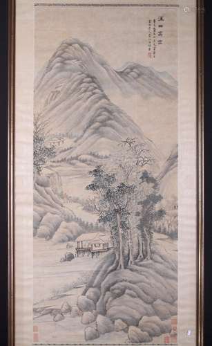 [CHINESE] YUN XI LAO REN CAO ZHI BAI MARKED TRADITIONAL CHINESE INK PAINTING OF LANDSCAPE W:20.25