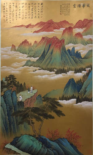 CHINESE SCROLL PAINTING OF MOUNTAIN VIEWS