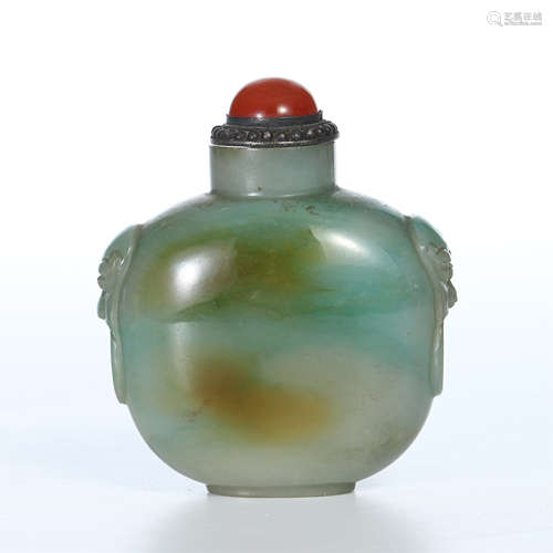 CHINESE JADEITE SNUFF BOTTLE